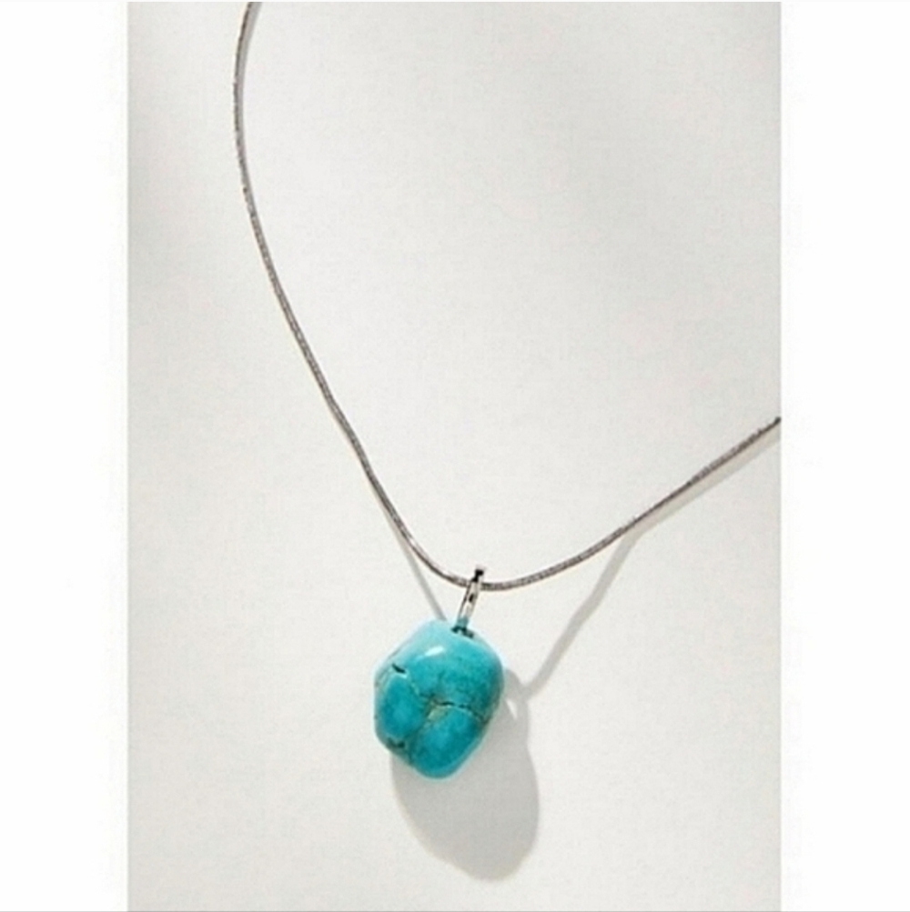 Anthropologie Turquoise Stone Necklace
